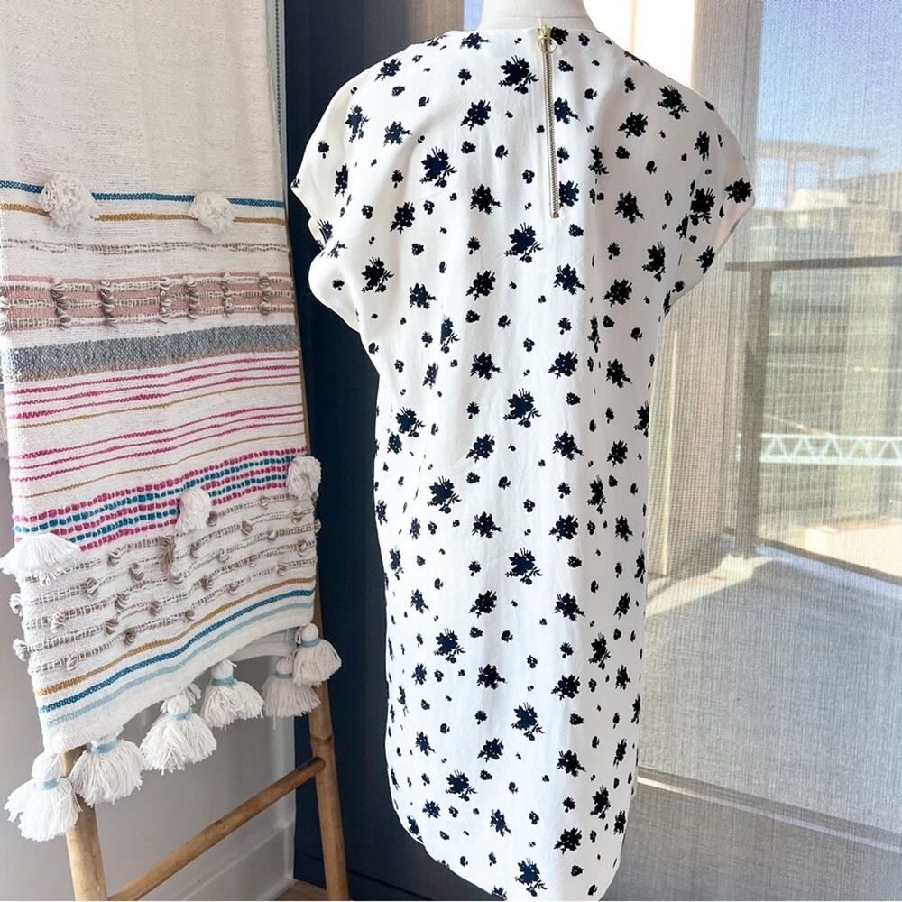& Other Stories White Black Floral Short Sleeve Mini Dress Women’s Size 4 - Picture 5 of 9